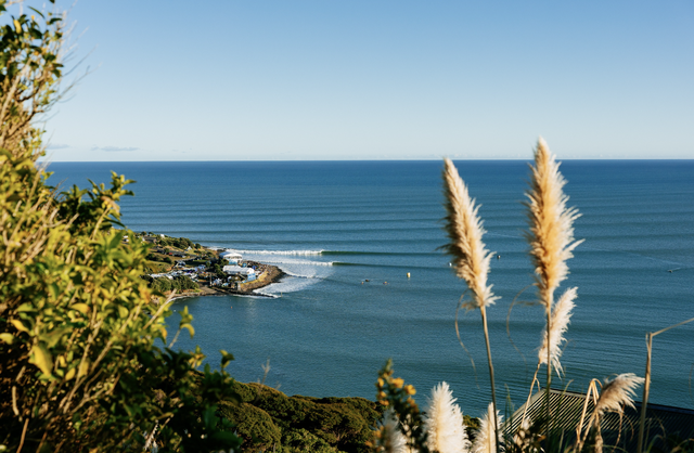 The perfect left point of Manu Bay in Raglan New Zealand